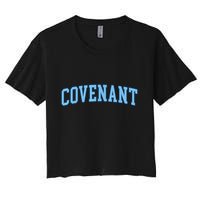 Retro Personalized Covenant Name Arch Vintage College Arch Varsity University Crop Top