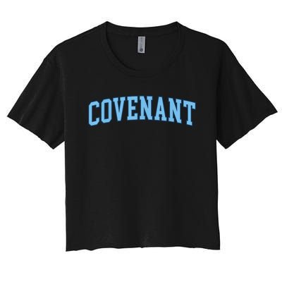 Retro Personalized Covenant Name Arch Vintage College Arch Varsity University Women's Crop Top Tee