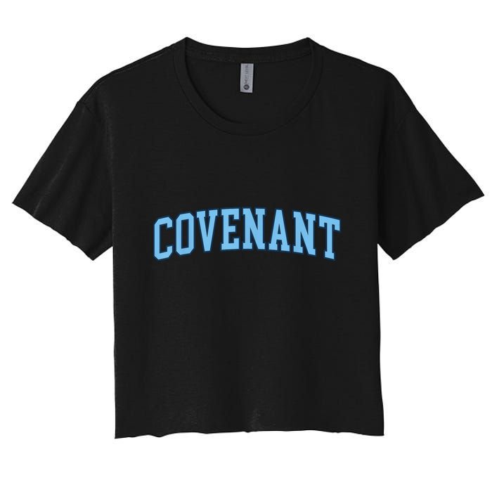 Retro Personalized Covenant Name Arch Vintage College Arch Varsity University Crop Top