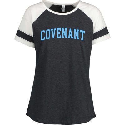 Retro Personalized Covenant Name Arch Vintage College Arch Varsity University Enza Ladies Jersey Colorblock Tee