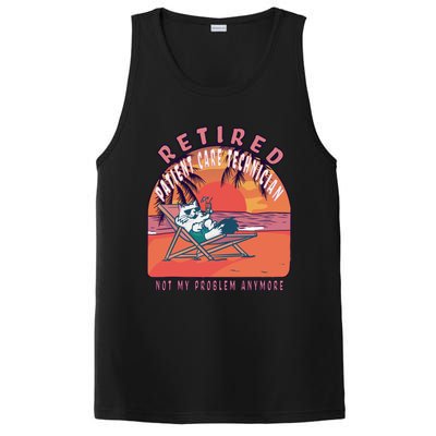 Retired Patient Care Technician Funny Vintage Retiret Gift PosiCharge Competitor Tank