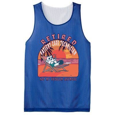 Retired Patient Care Technician Funny Vintage Retiret Gift Mesh Reversible Basketball Jersey Tank