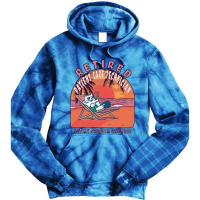 Retired Patient Care Technician Funny Vintage Retiret Gift Tie Dye Hoodie