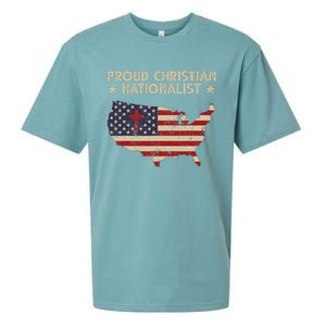 Retro Proud Christian Nationalist American Flag Faith Cross Sueded Cloud Jersey T-Shirt