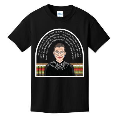 RBG PRO CHOICE QUOTE Womens Right 1973 Kids T-Shirt