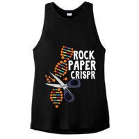 Rock Paper Crispr DNA Biologist Genetic Engineering Science Ladies PosiCharge Tri-Blend Wicking Tank