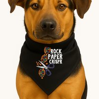 Rock Paper Crispr DNA Biologist Genetic Engineering Science USA-Made Doggie Bandana