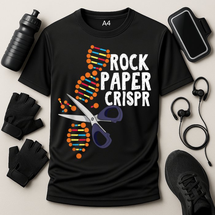Rock Paper Crispr DNA Biologist Genetic Engineering Science Performance Shirt