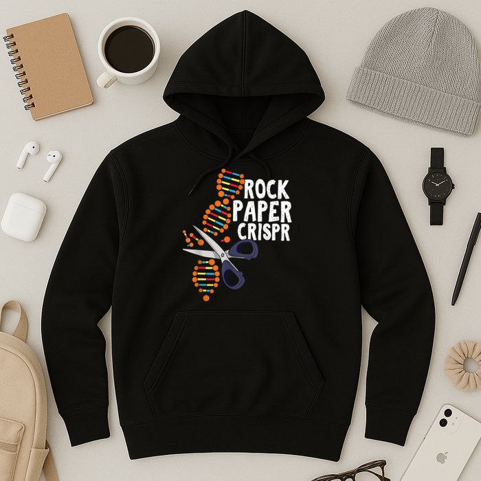 Rock Paper Crispr DNA Biologist Genetic Engineering Science Hoodie