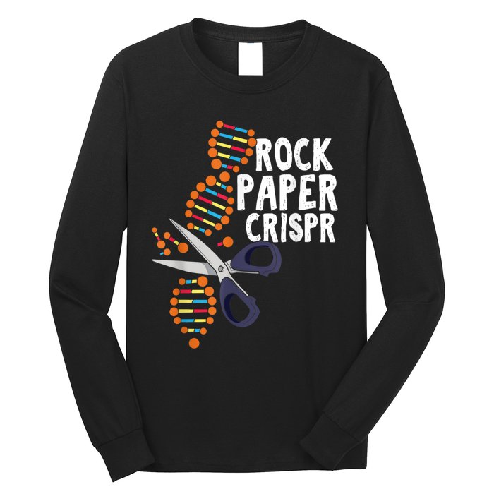 Rock Paper Crispr DNA Biologist Genetic Engineering Science Long Sleeve Shirt