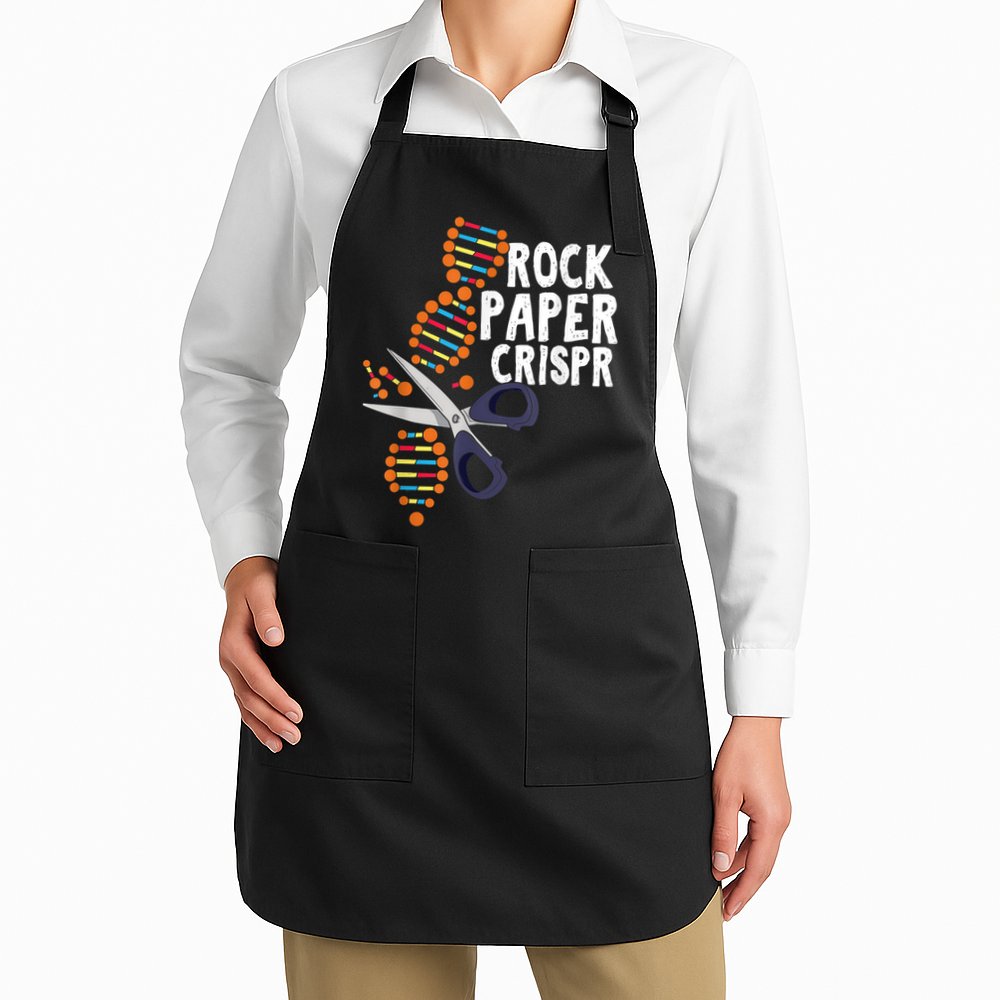 Rock Paper Crispr DNA Biologist Genetic Engineering Science Apron