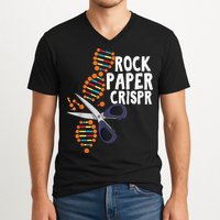 Rock Paper Crispr DNA Biologist Genetic Engineering Science V-Neck T-Shirt