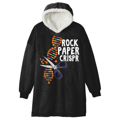 Rock Paper Crispr DNA Biologist Genetic Engineering Science Hooded Wearable Blanket