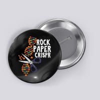 Rock Paper Crispr DNA Biologist Genetic Engineering Science Button