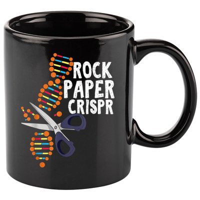 Rock Paper Crispr DNA Biologist Genetic Engineering Science 11oz C Handle Ceramic Mug