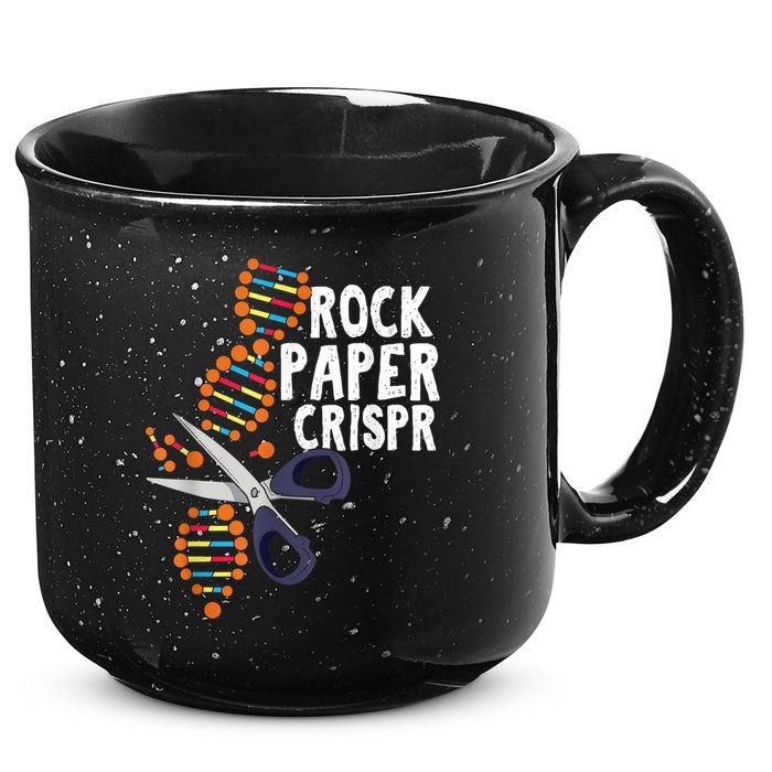 Rock Paper Crispr DNA Biologist Genetic Engineering Science 15oz Campfire Ceramic Mug