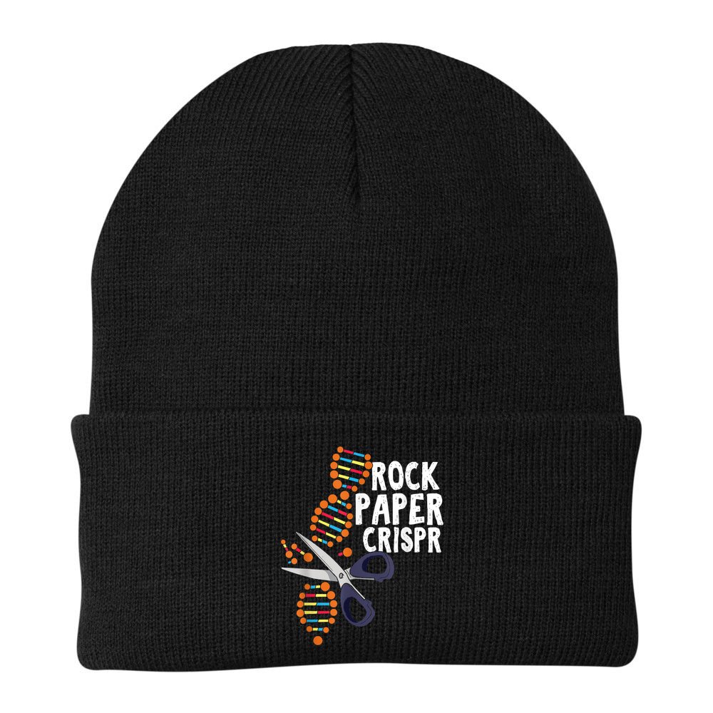 Rock Paper Crispr DNA Biologist Genetic Engineering Science Beanie