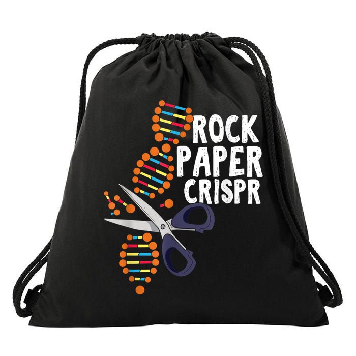 Rock Paper Crispr DNA Biologist Genetic Engineering Science Drawstring Bag
