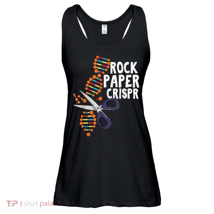 Rock Paper Crispr DNA Biologist Genetic Engineering Science Ladies Essential Flowy Tank