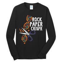 Rock Paper Crispr DNA Biologist Genetic Engineering Science Tall Long Sleeve T-Shirt