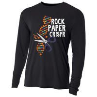 Rock Paper Crispr DNA Biologist Genetic Engineering Science Cooling Performance Long Sleeve Crew