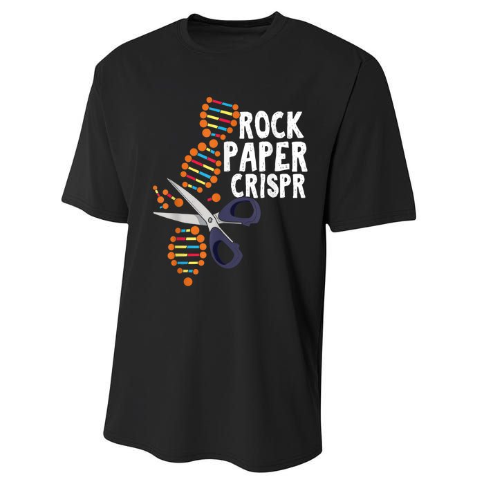 Rock Paper Crispr DNA Biologist Genetic Engineering Science Performance Sprint T-Shirt