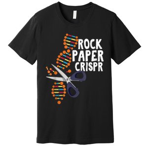 Rock Paper Crispr DNA Biologist Genetic Engineering Science Premium T-Shirt