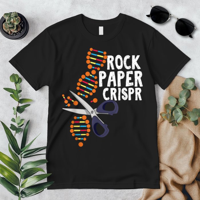 Rock Paper Crispr DNA Biologist Genetic Engineering Science Premium T-Shirt