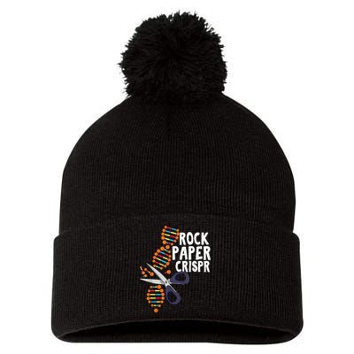 Rock Paper Crispr DNA Biologist Genetic Engineering Science Pom Pom 12in Knit Beanie