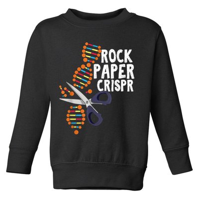Rock Paper Crispr DNA Biologist Genetic Engineering Science Toddler Sweatshirt