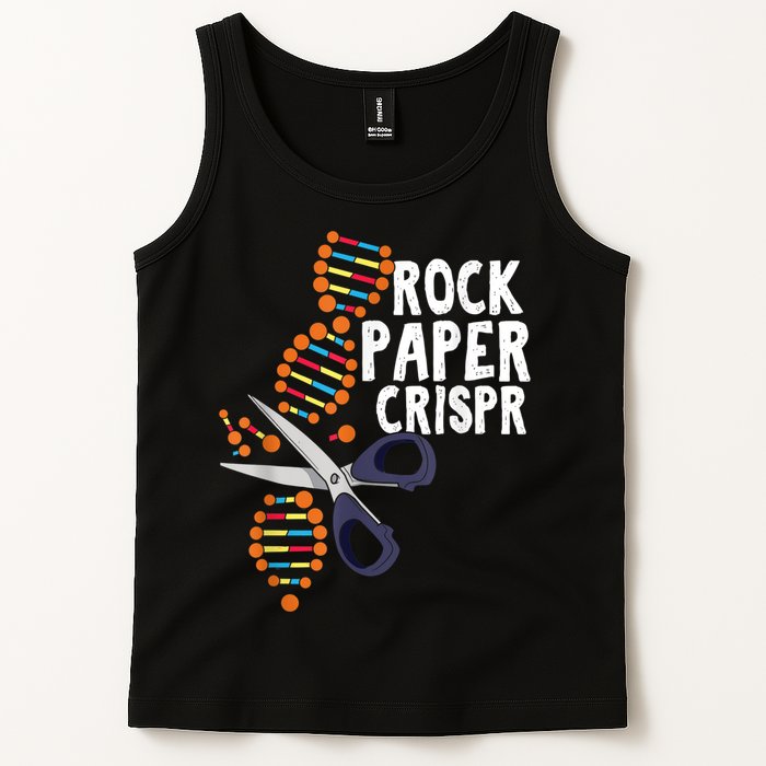 Rock Paper Crispr DNA Biologist Genetic Engineering Science Tank Top