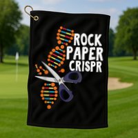 Rock Paper Crispr DNA Biologist Genetic Engineering Science Golf Towel