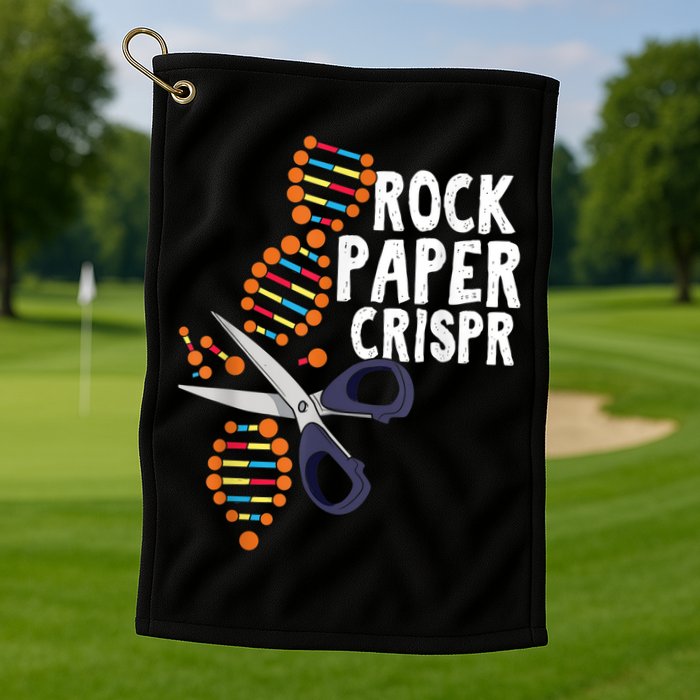 Rock Paper Crispr DNA Biologist Genetic Engineering Science Golf Towel