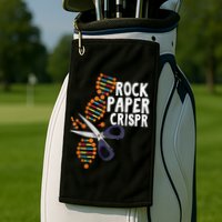 Rock Paper Crispr DNA Biologist Genetic Engineering Science Golf Towel