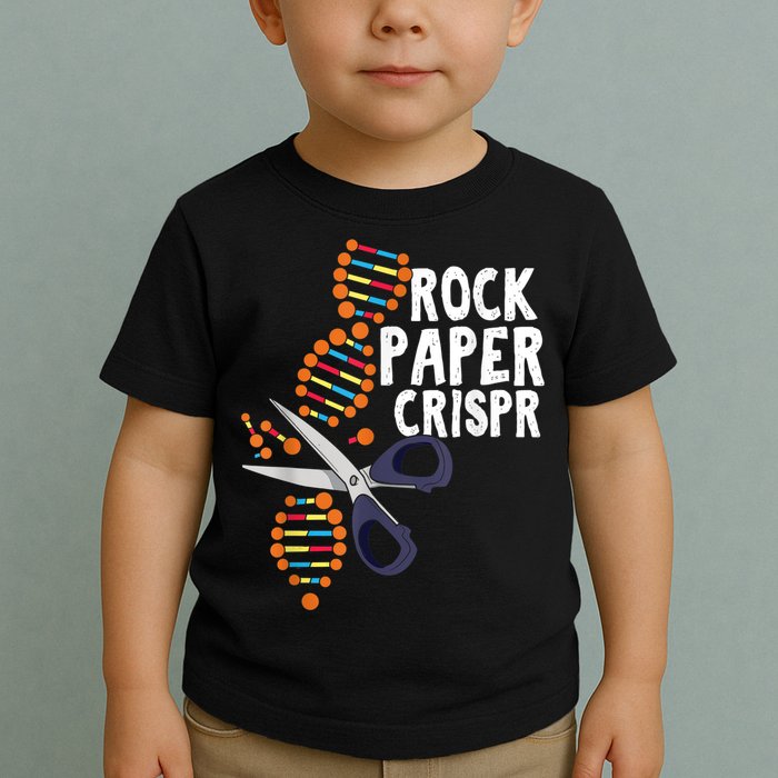 Rock Paper Crispr DNA Biologist Genetic Engineering Science Toddler T-Shirt