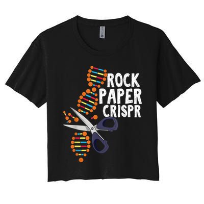 Rock Paper Crispr DNA Biologist Genetic Engineering Science Crop Top