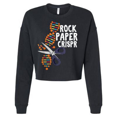 Rock Paper Crispr DNA Biologist Genetic Engineering Science Cropped Pullover Crew