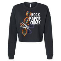 Rock Paper Crispr DNA Biologist Genetic Engineering Science Cropped Pullover Crew