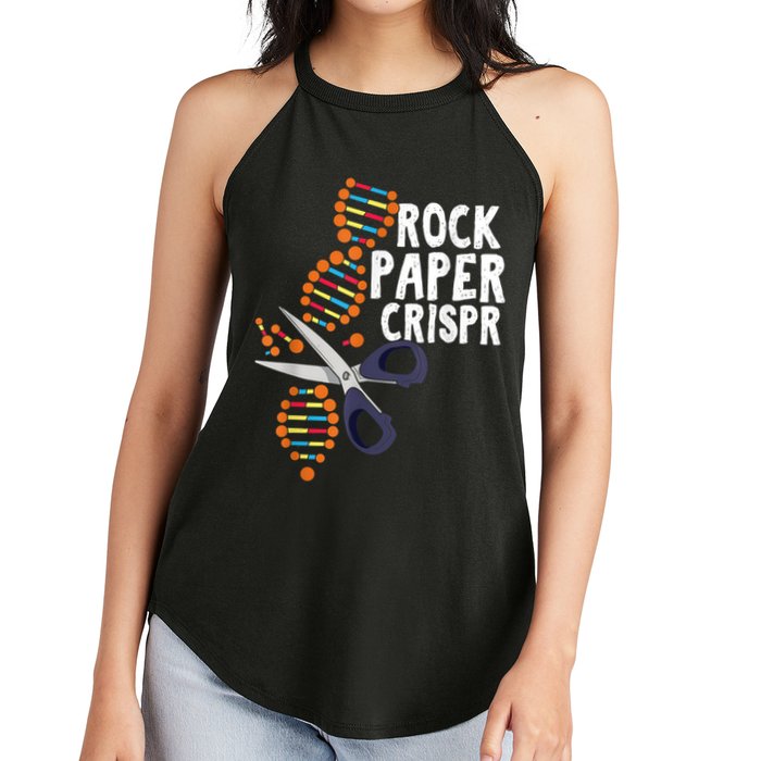 Rock Paper Crispr DNA Biologist Genetic Engineering Science Women's Perfect Tri Rocker Tank