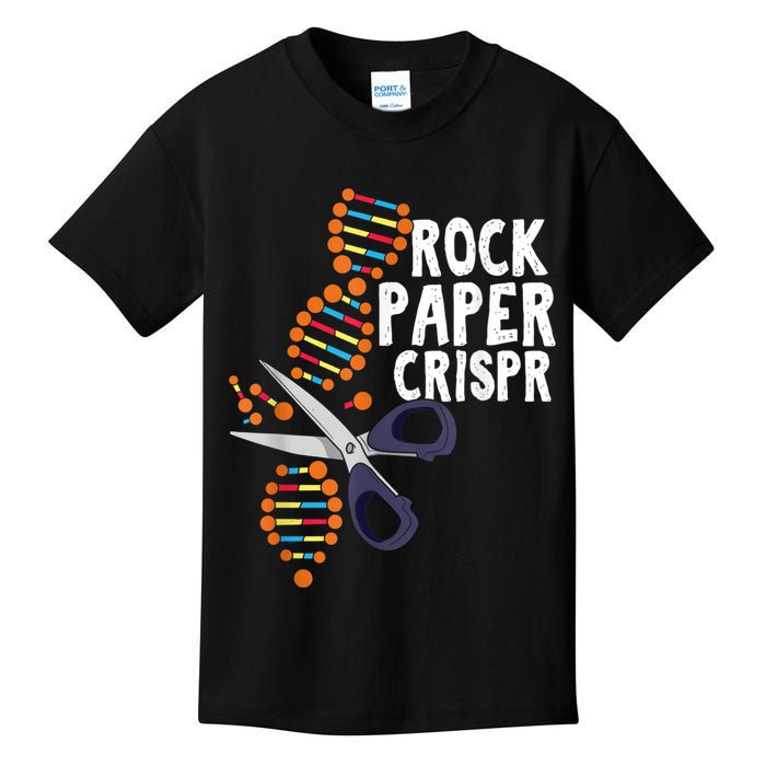 Rock Paper Crispr DNA Biologist Genetic Engineering Science Kids T-Shirt