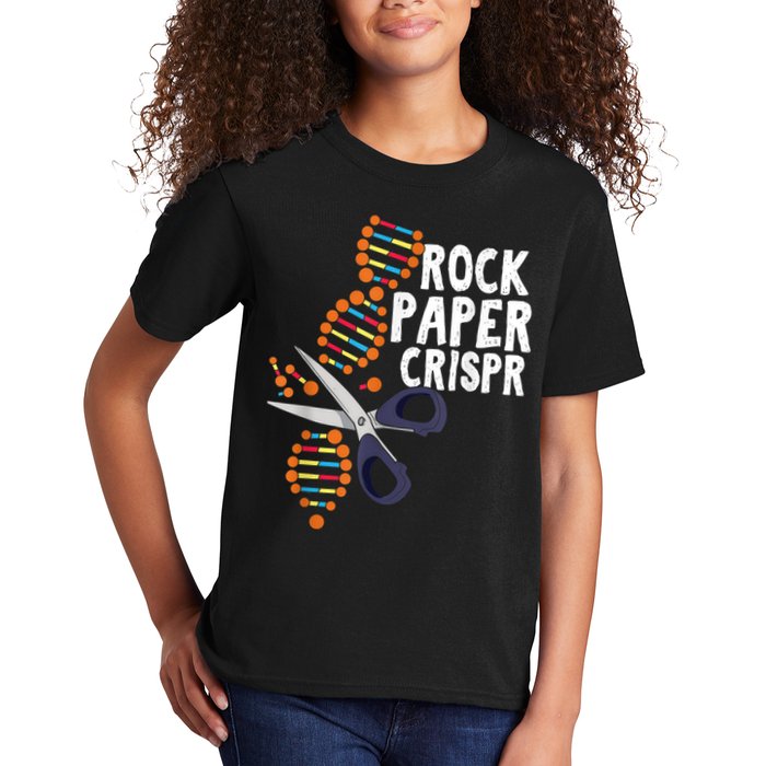Rock Paper Crispr DNA Biologist Genetic Engineering Science Kids T-Shirt
