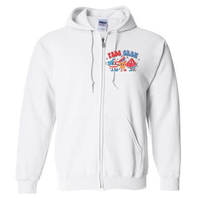 Retro Peds Crew 4th Of July Peds Pediatric Nurse Full Zip Hoodie