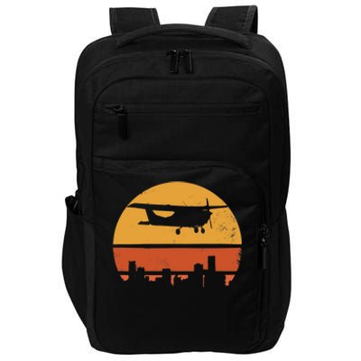 Retro Pilot C172 Flying Gift Impact Tech Backpack