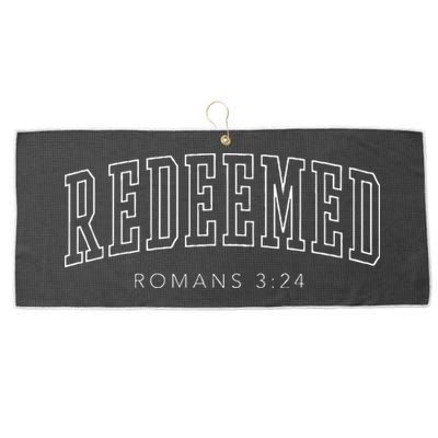 Redeemed Preppy Christian Aesthetic Large Microfiber Waffle Golf Towel