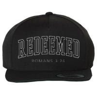 Redeemed Preppy Christian Aesthetic Wool Snapback Cap