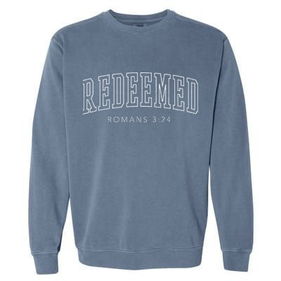 Redeemed Preppy Christian Aesthetic Garment-Dyed Sweatshirt