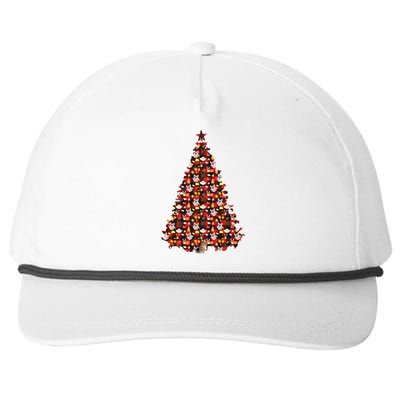 Red Plaid Corgi Dog And Coffee Lover Christmas Tree Ugly Xmas Gift Snapback Five-Panel Rope Hat