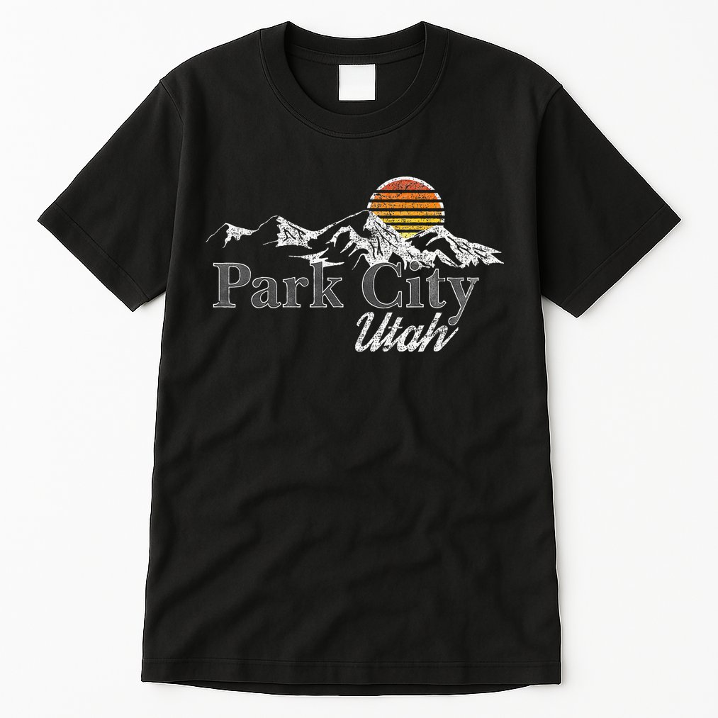 Retro Park City Utah Mountain Tall T-Shirt