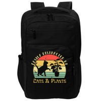 Retro Pet Cat Plant Lover Easily Distracted By Plants & Cats Impact Tech Backpack