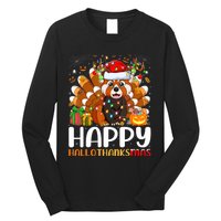 Red Panda Christmas Lights Santa Hat Pajamas Gift Long Sleeve Shirt